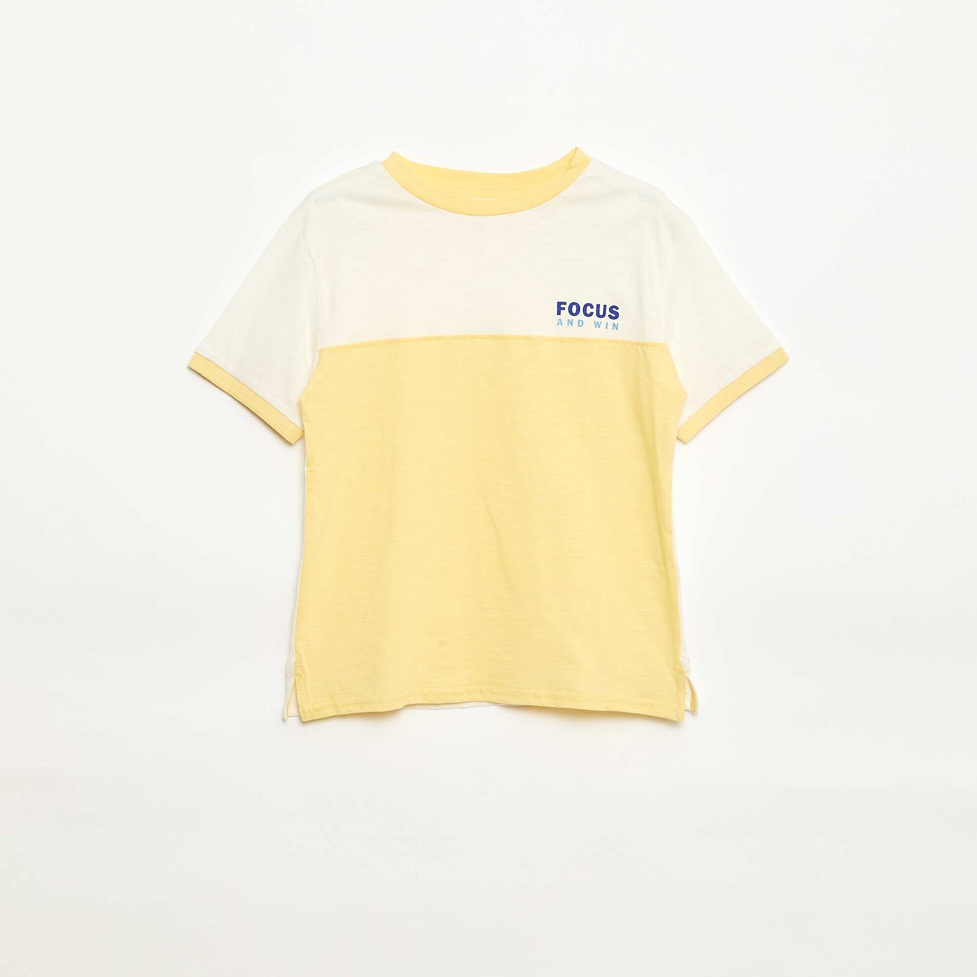 Tee-shirt colorblock JAUNE