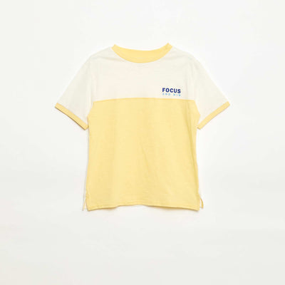 Tee-shirt colorblock JAUNE