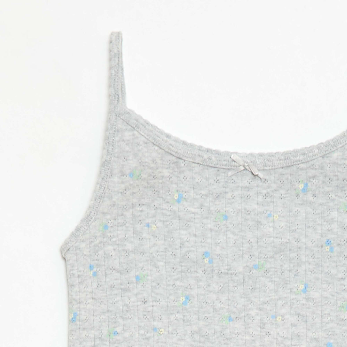 Ensemble pyjama court débardeur + short à motif - 2 pièces GRIS