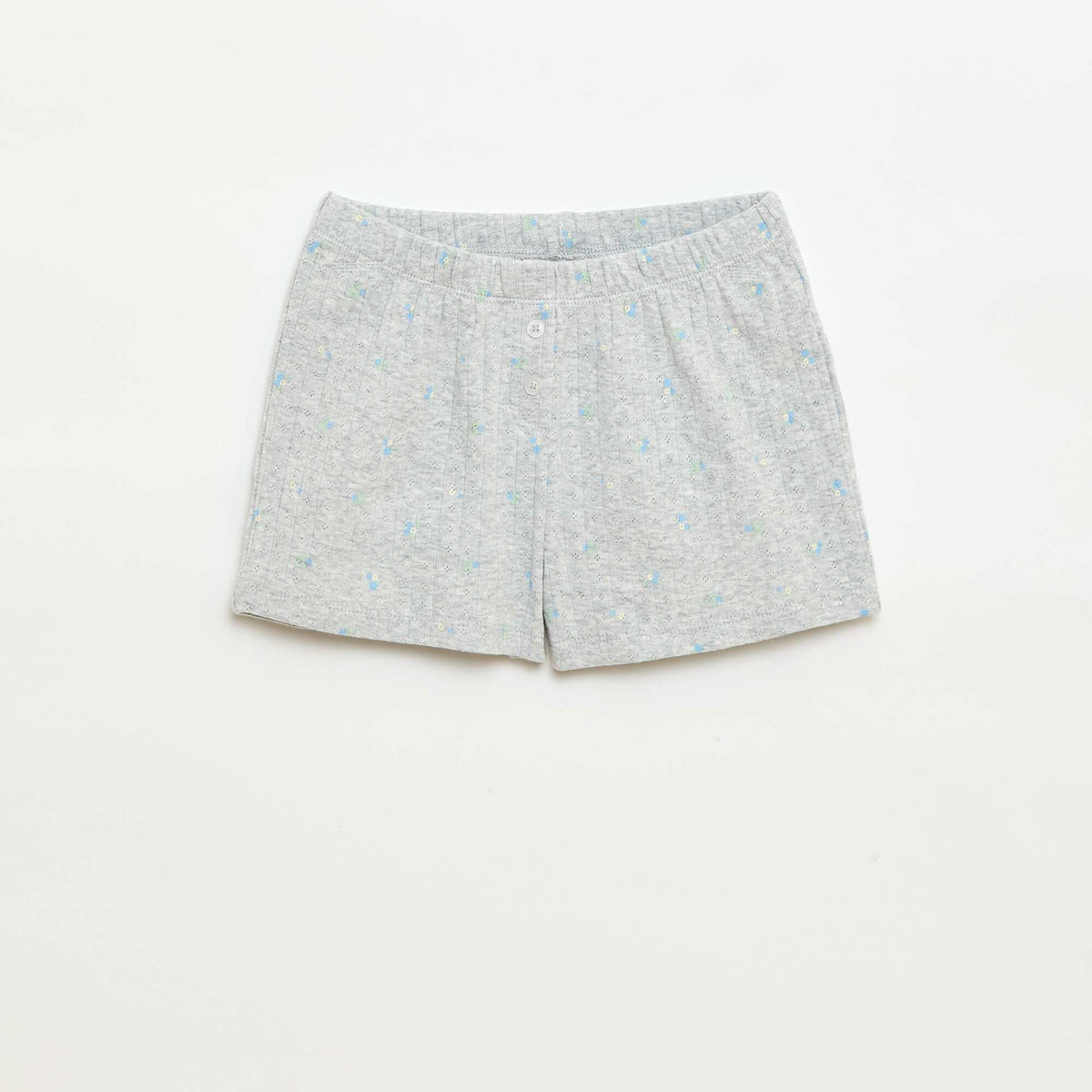 Ensemble pyjama court débardeur + short à motif - 2 pièces GRIS