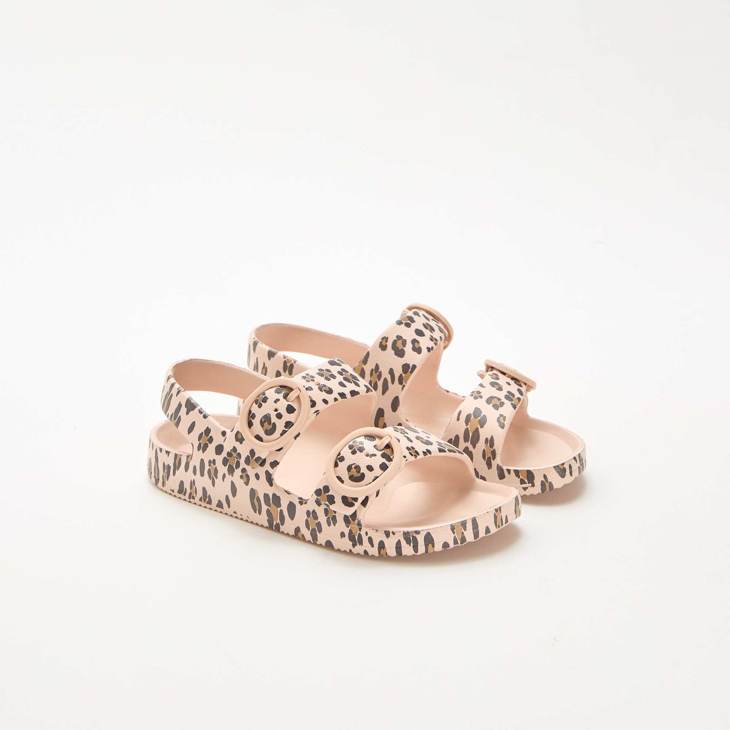Sandales en plastique léopard MARRON