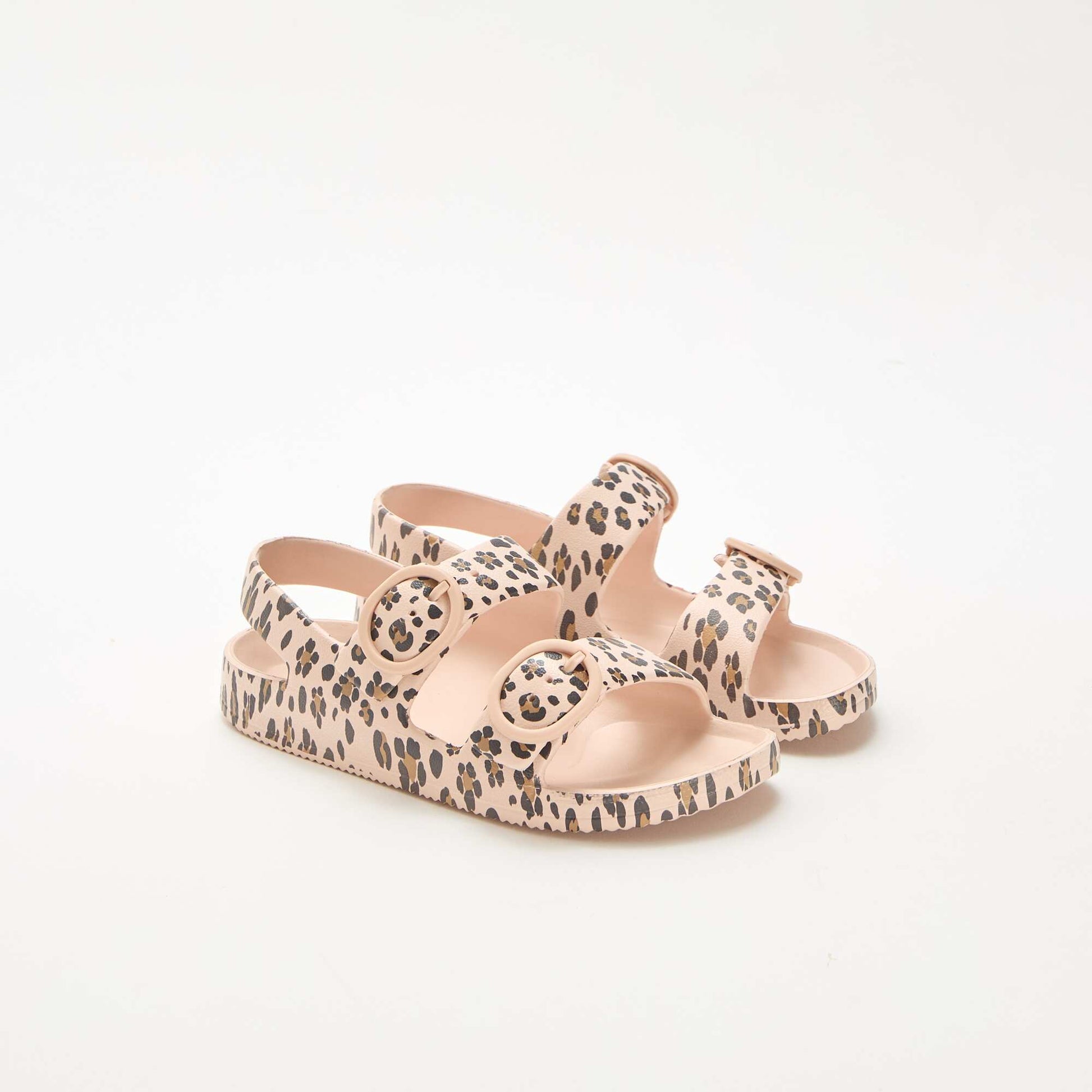 Sandales en plastique léopard MARRON
