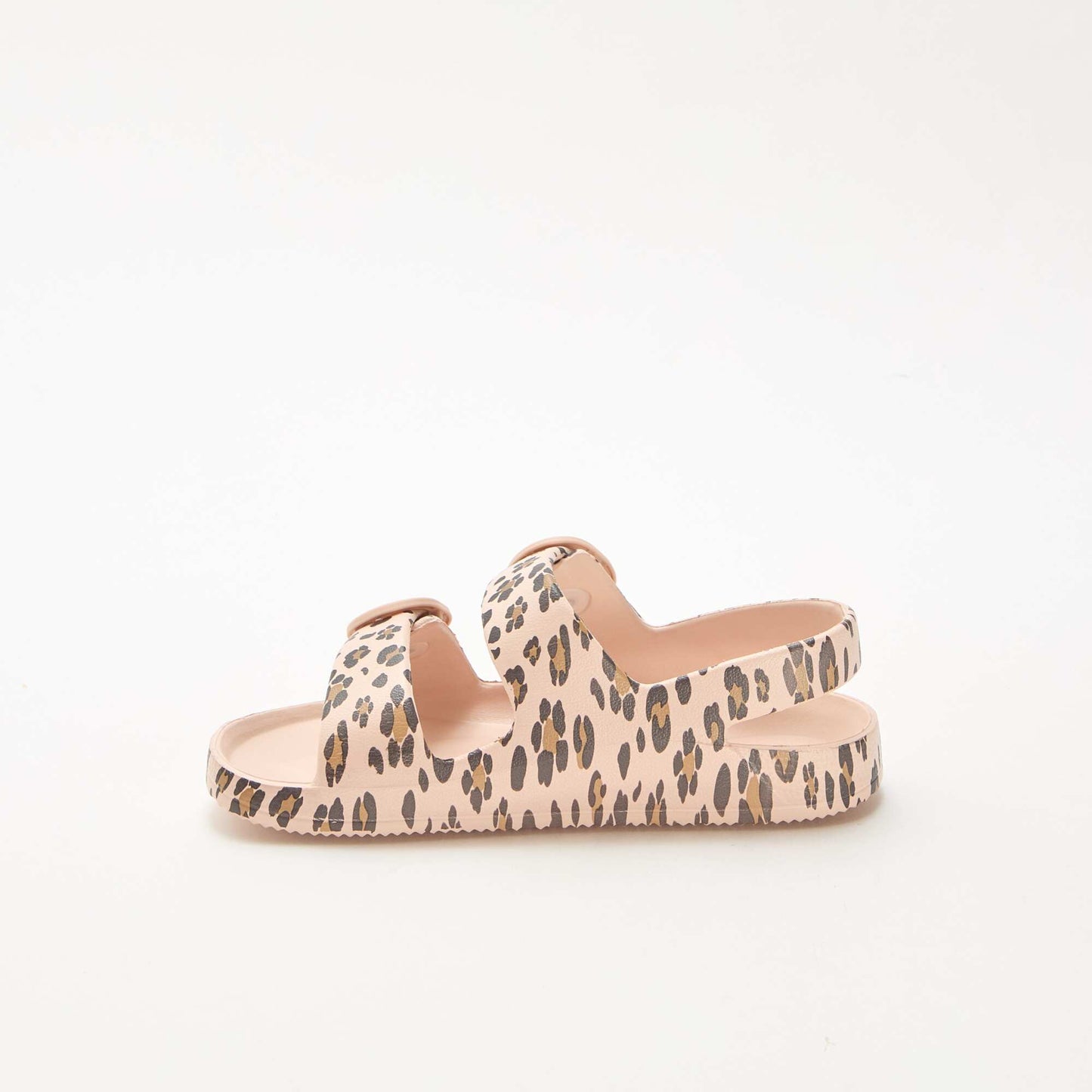 Sandales en plastique léopard MARRON