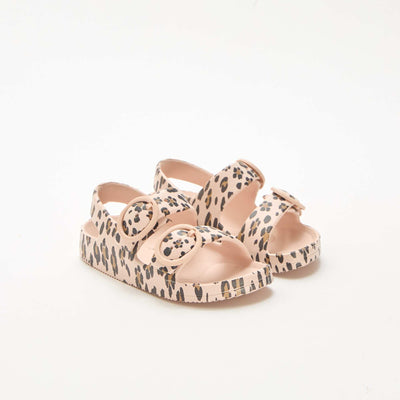 Sandales en plastique léopard MARRON