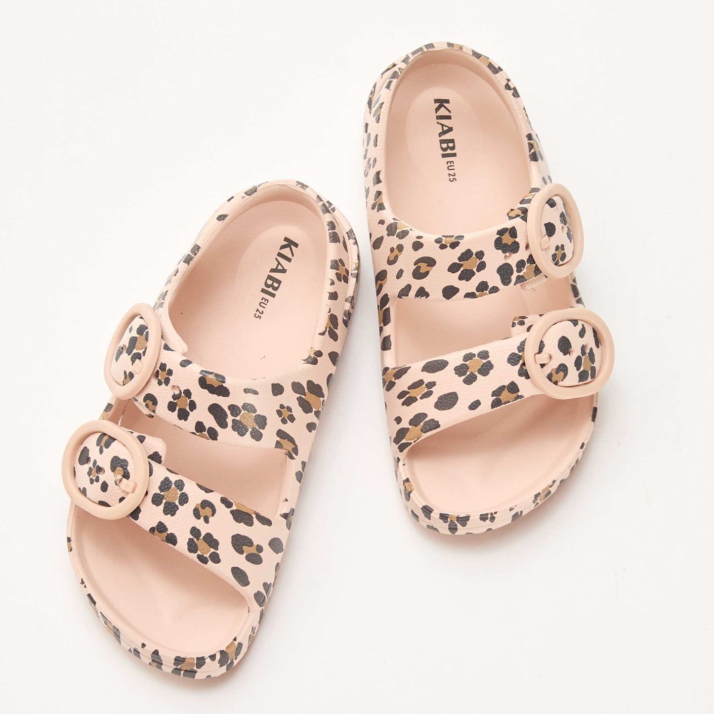 Sandales en plastique léopard MARRON