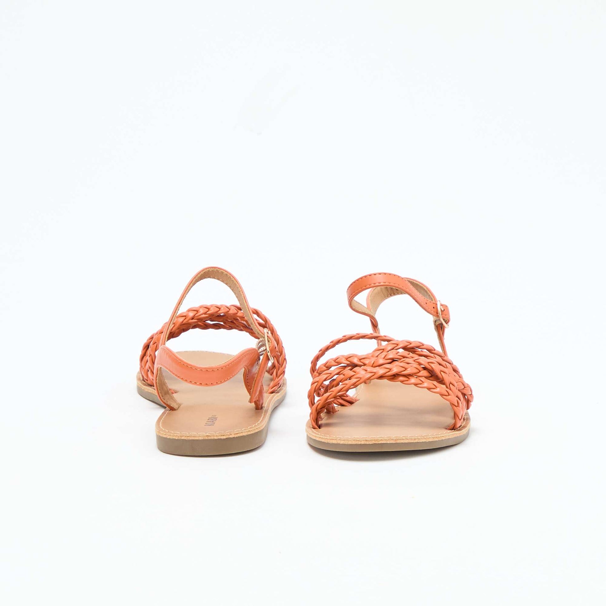 Sandales multi brides tressées ORANGE