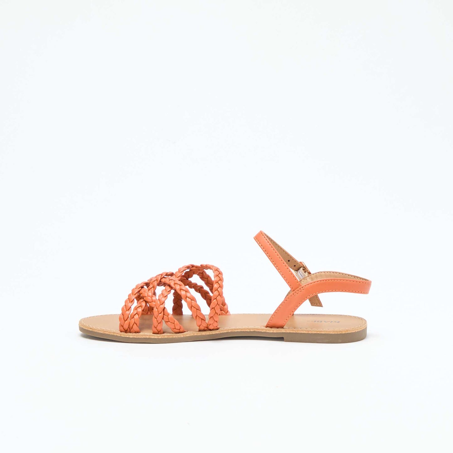 Sandales multi brides tressées ORANGE