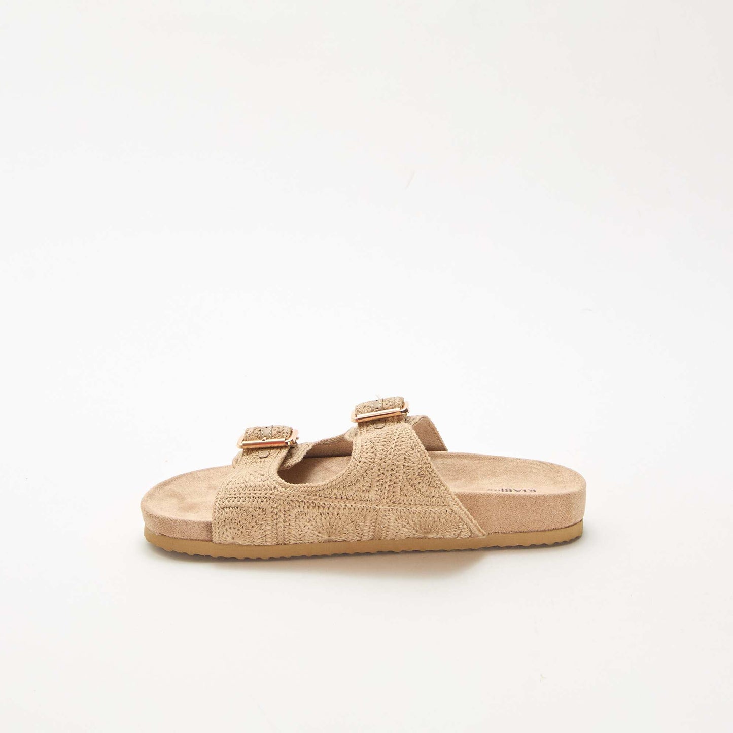 Mules à double bride en macramé BEIGE