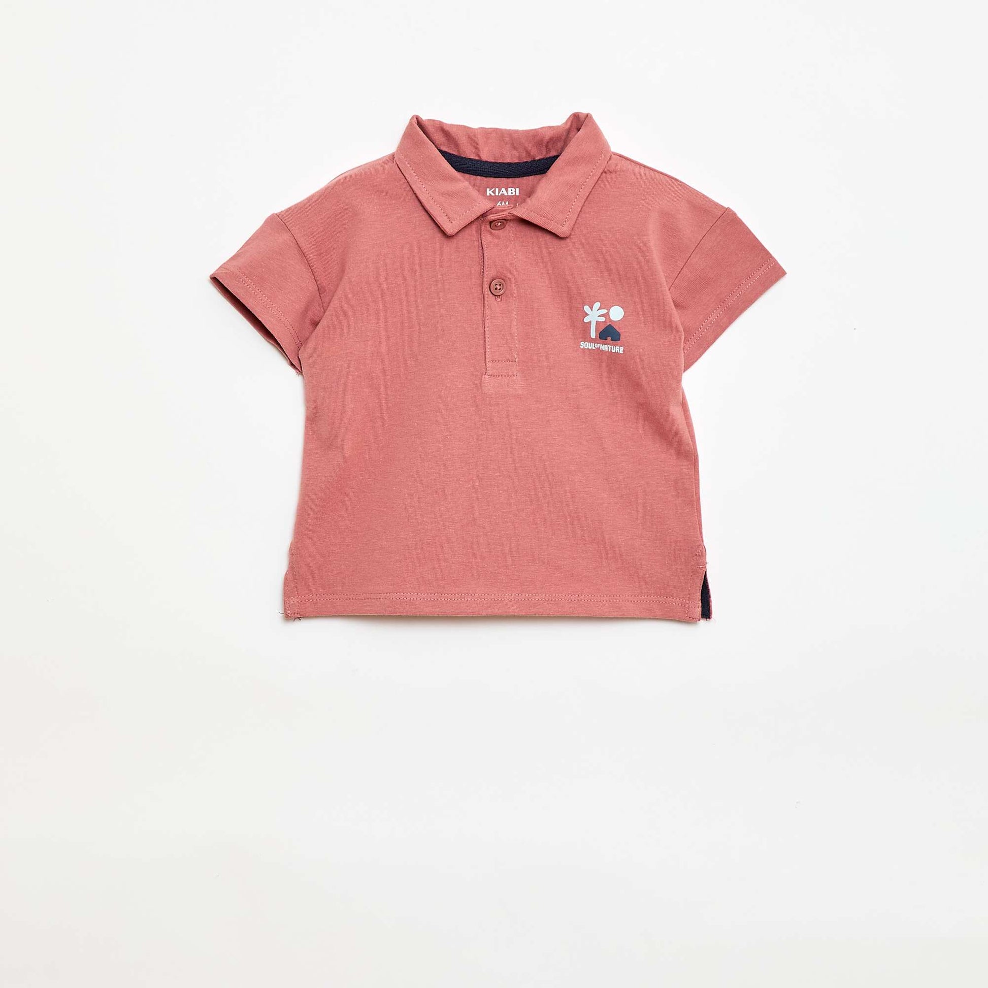 Polo t-shirt imprimé MARRON