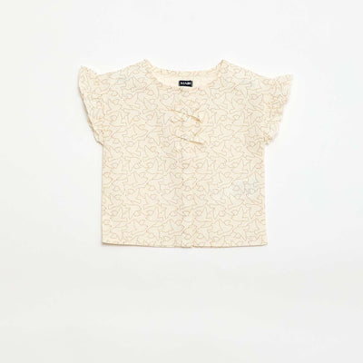 Blouse imprimé 'oiseaux' BLANC