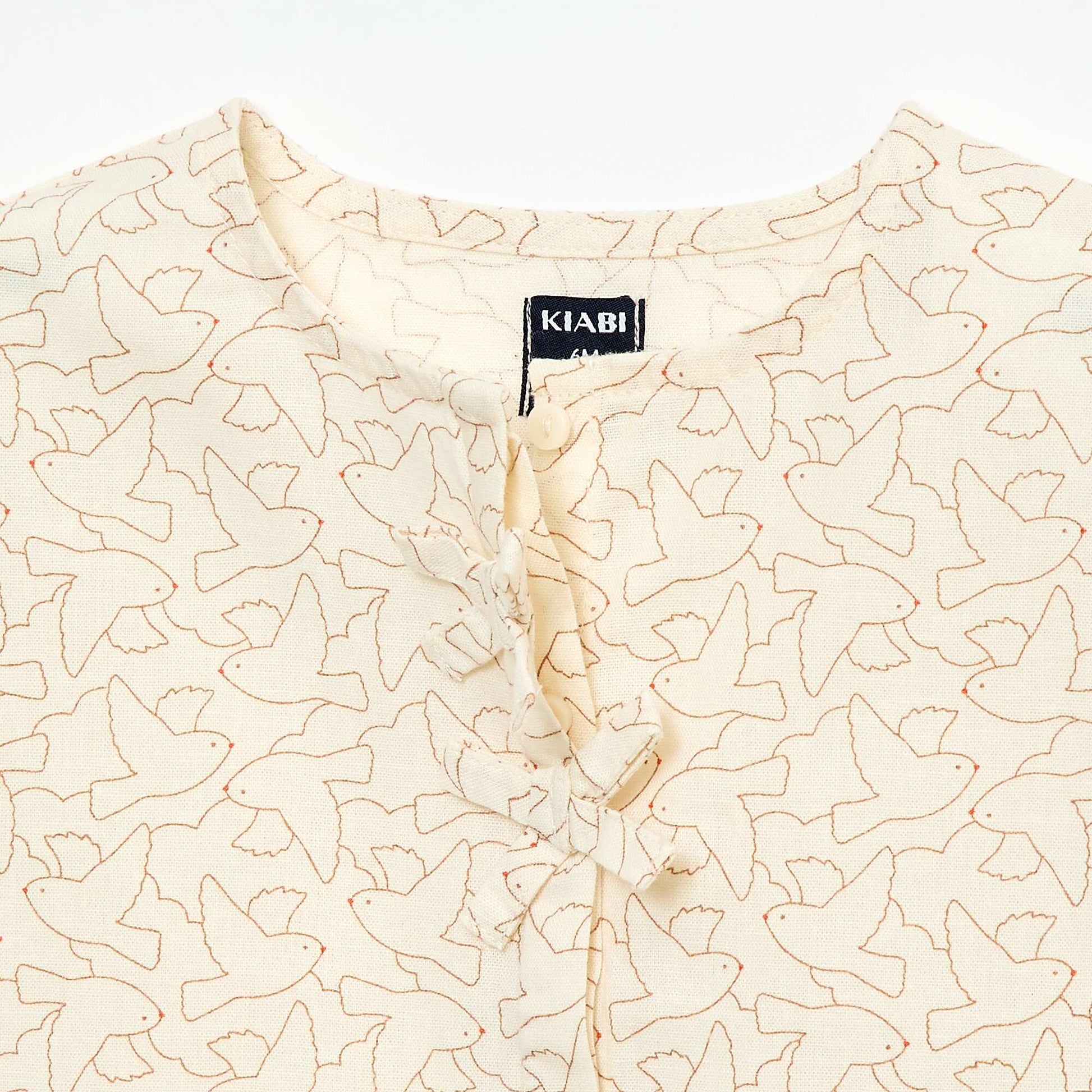 Blouse imprimé 'oiseaux' BLANC