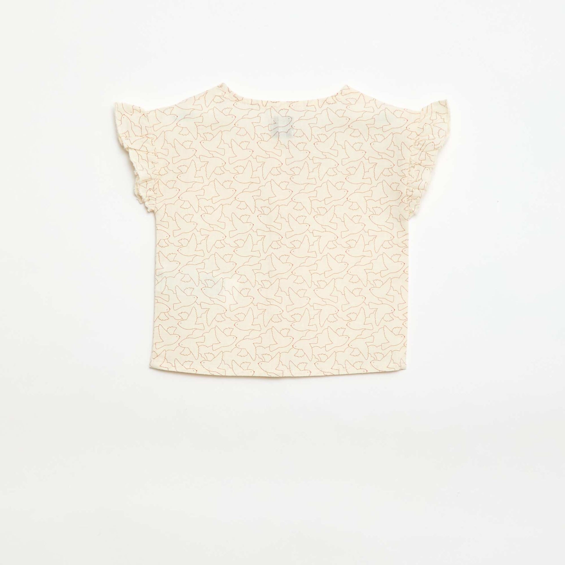 Blouse imprimé 'oiseaux' BLANC