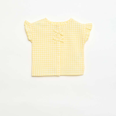 Blouse imprimé vichy JAUNE