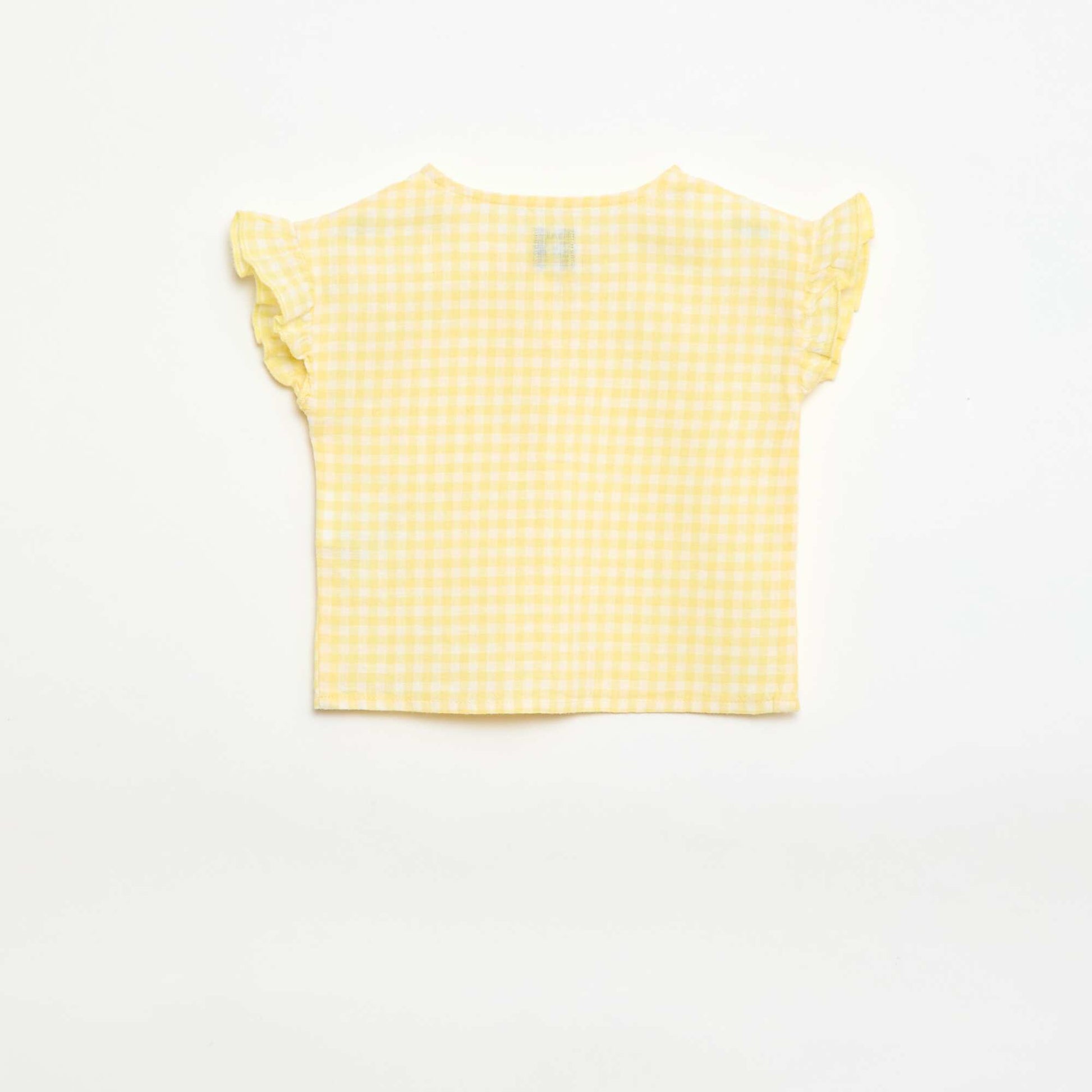 Blouse imprimé vichy JAUNE