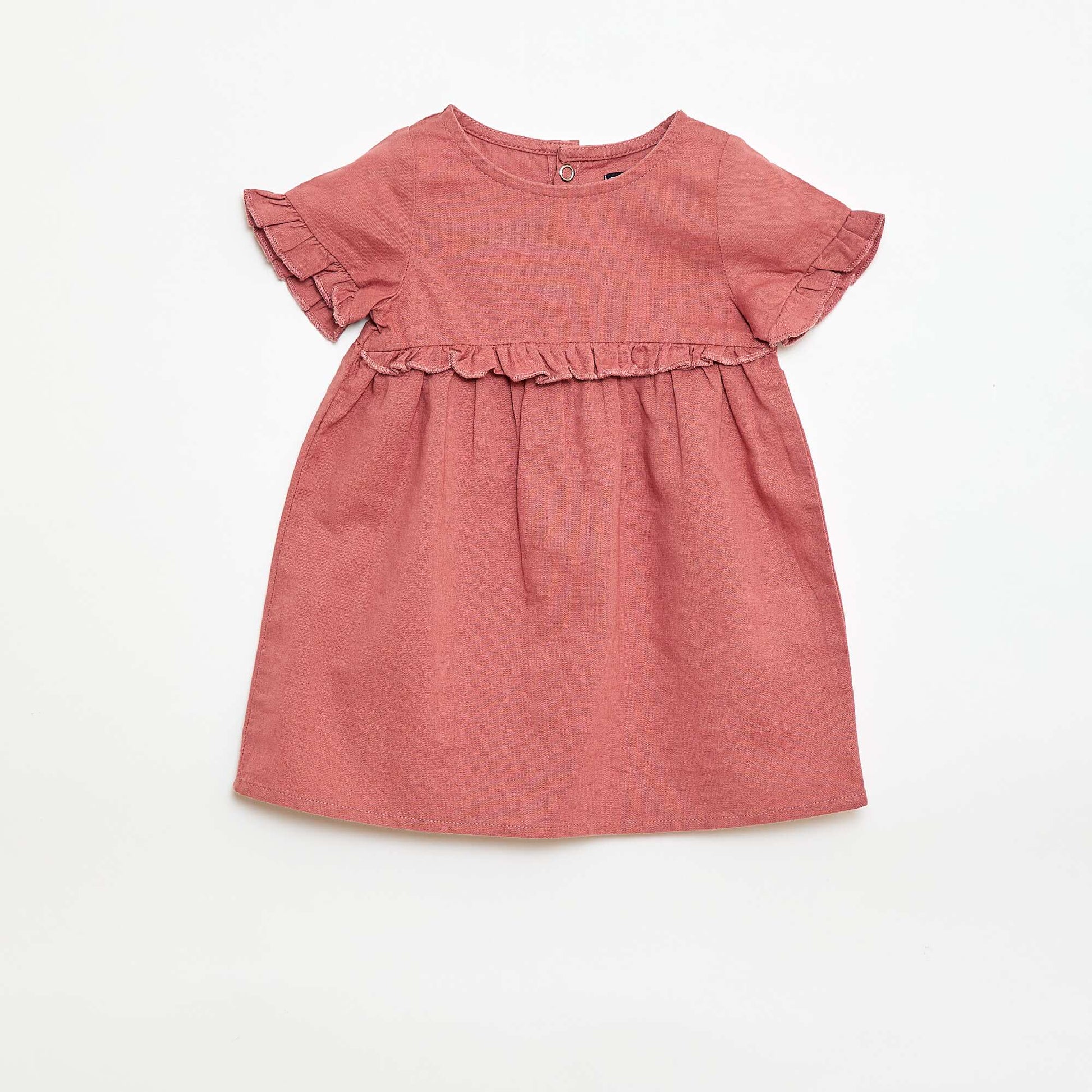 Robe légère avec manches courtes volantées ROSE