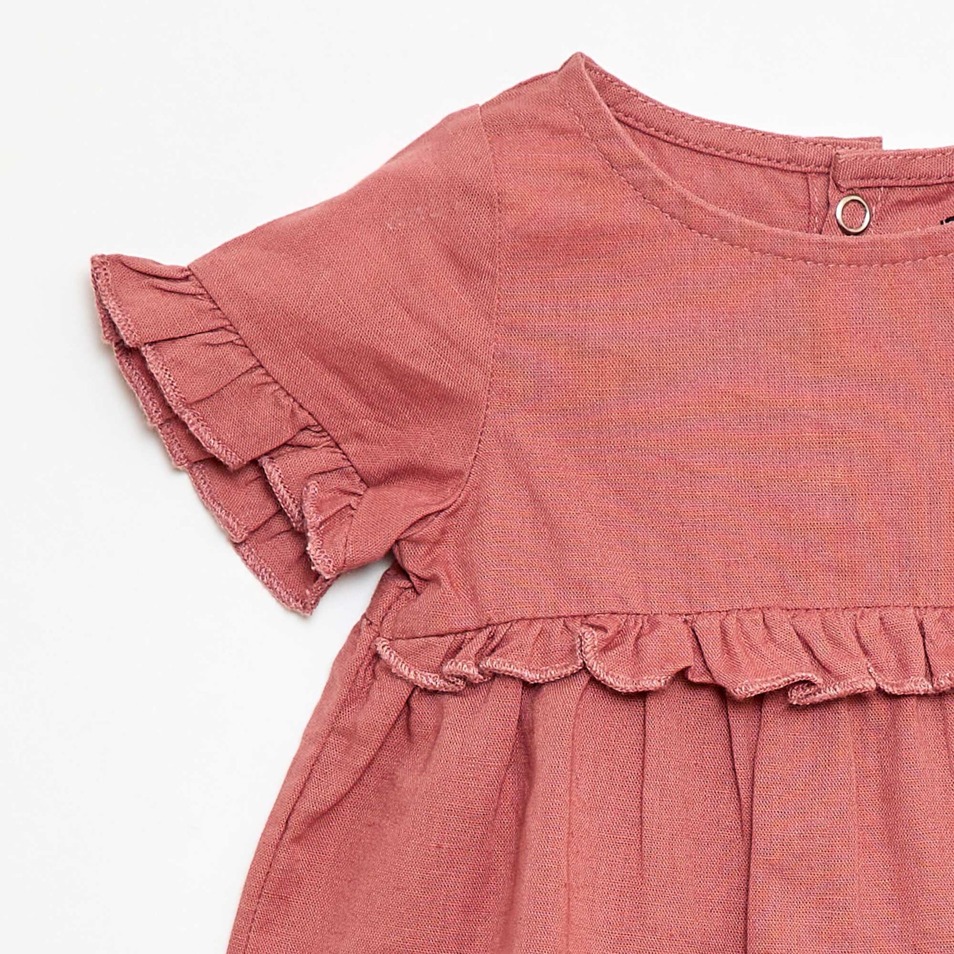 Robe légère avec manches courtes volantées ROSE