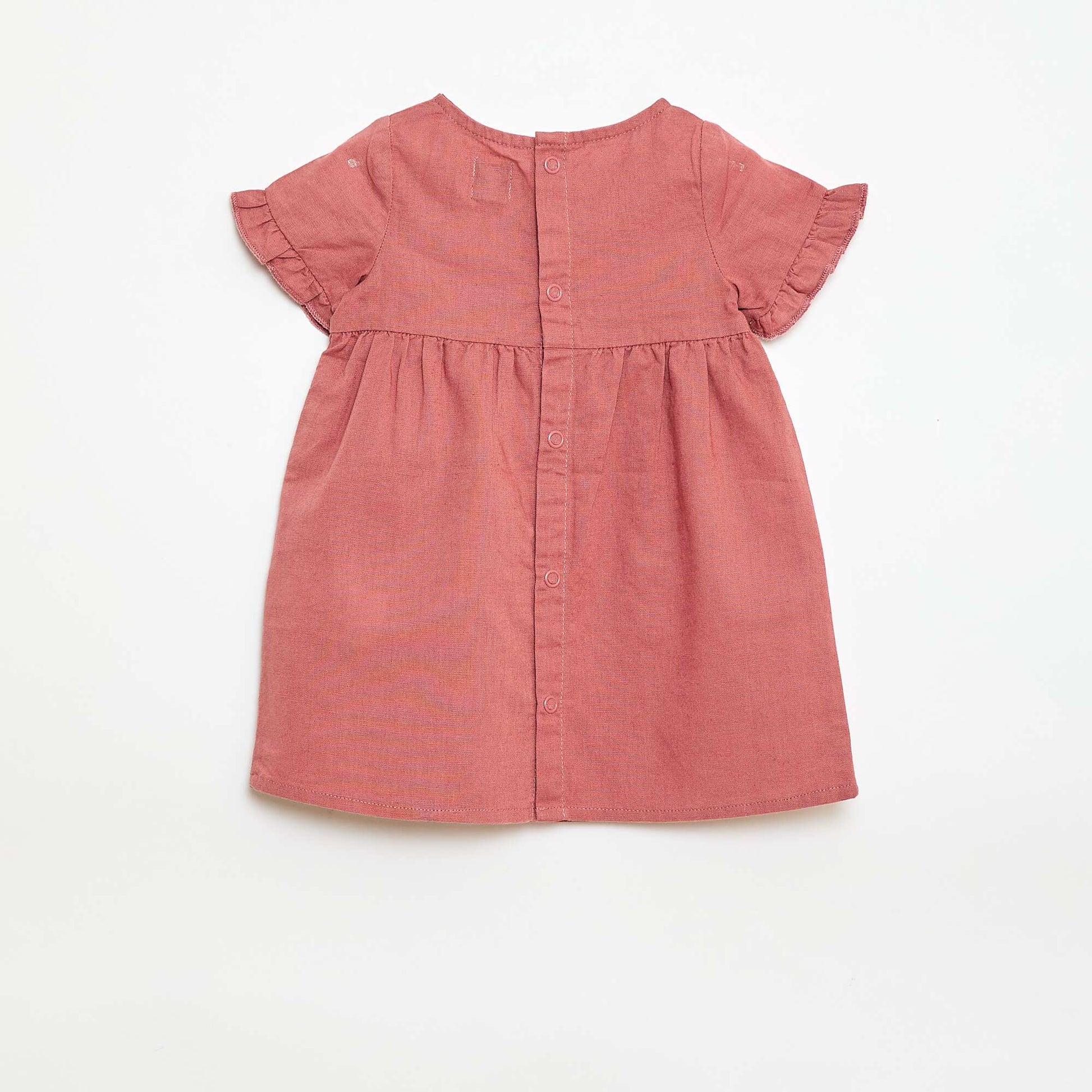 Robe légère avec manches courtes volantées ROSE