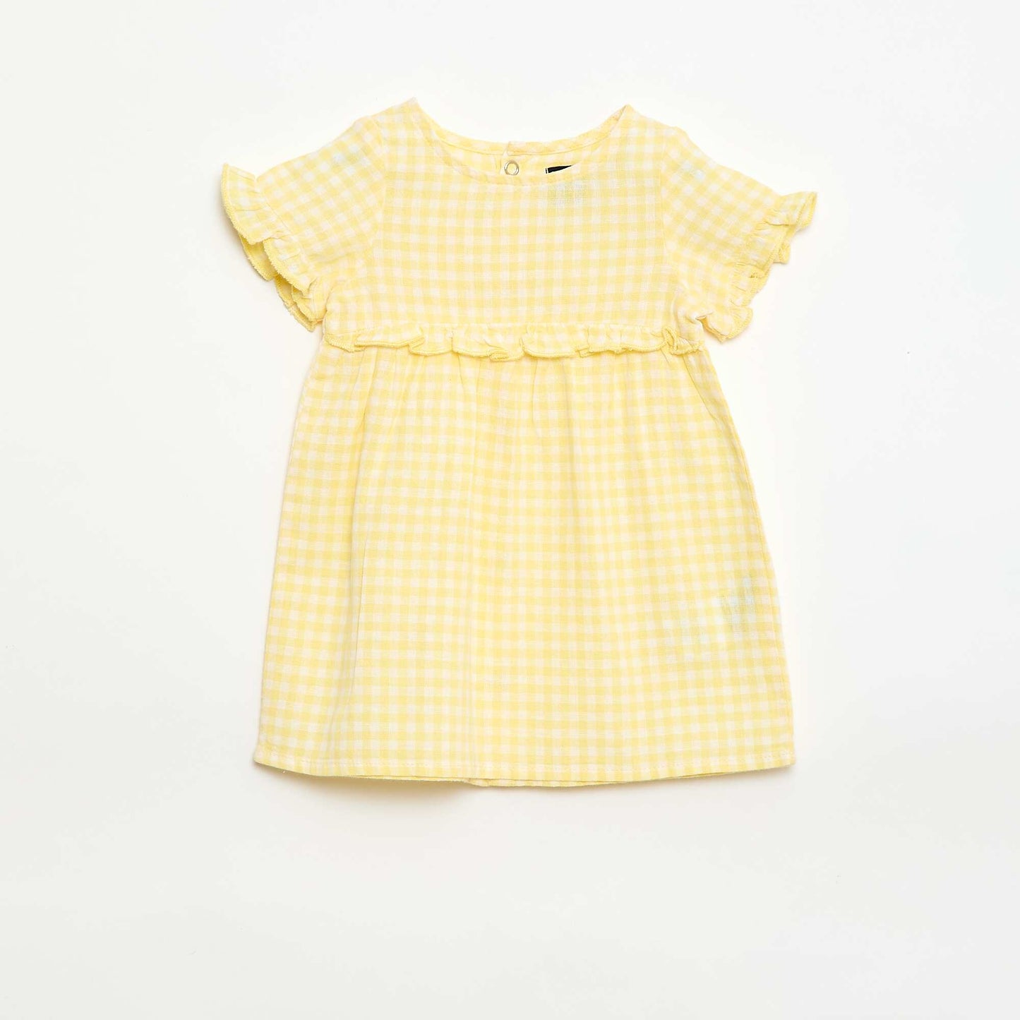 Robe légère avec manches courtes volantées JAUNE