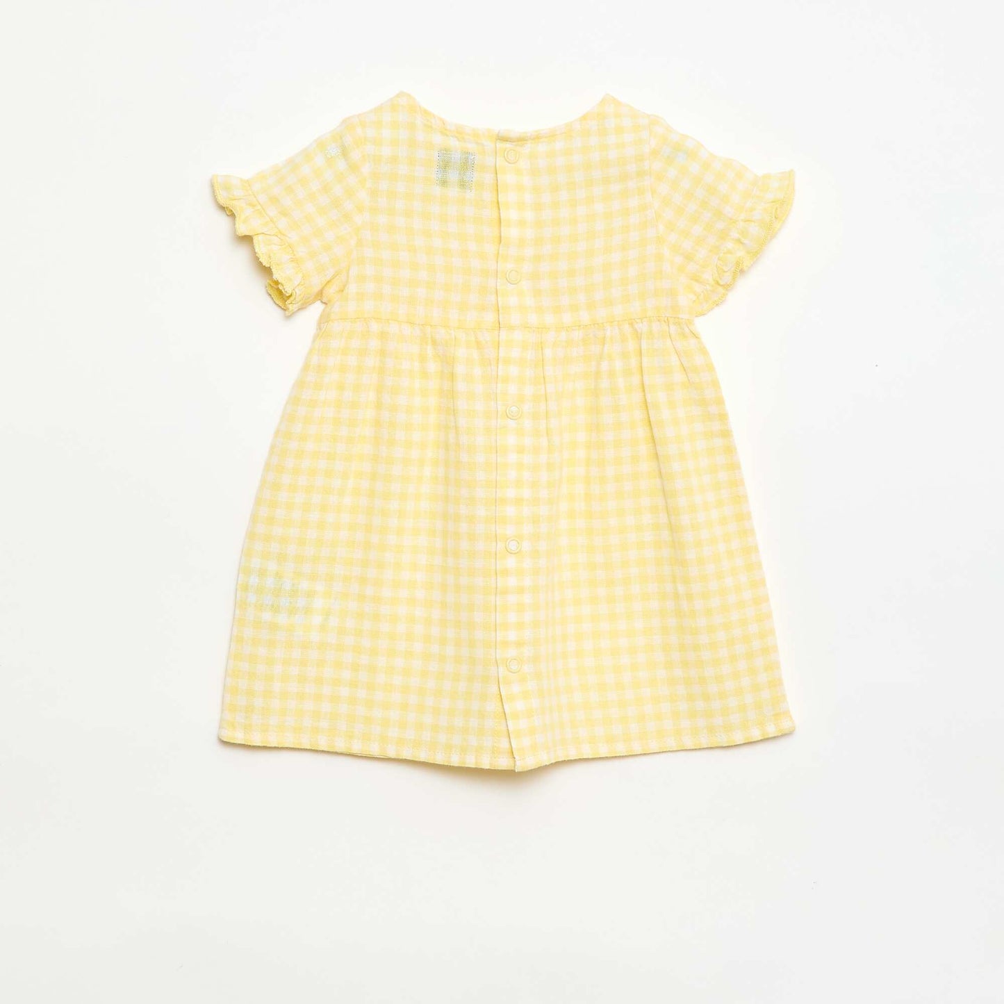 Robe légère avec manches courtes volantées JAUNE