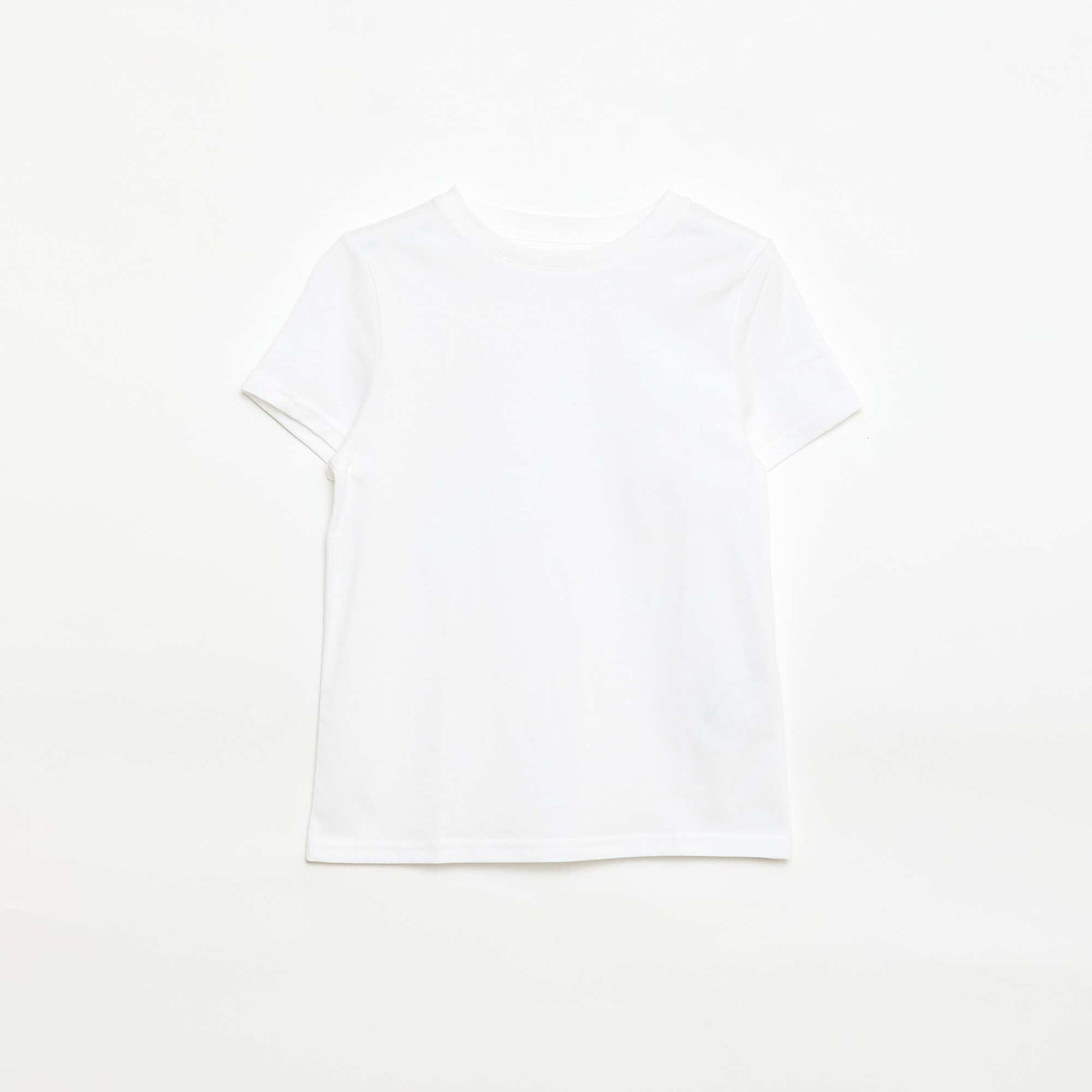T-shirt en maille jersey uni BLANC