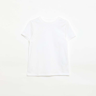 T-shirt en maille jersey uni BLANC