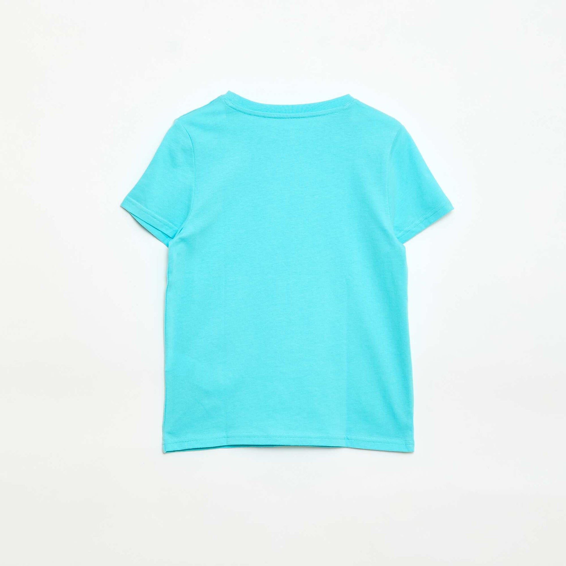 T-shirt en maille jersey uni BLEU