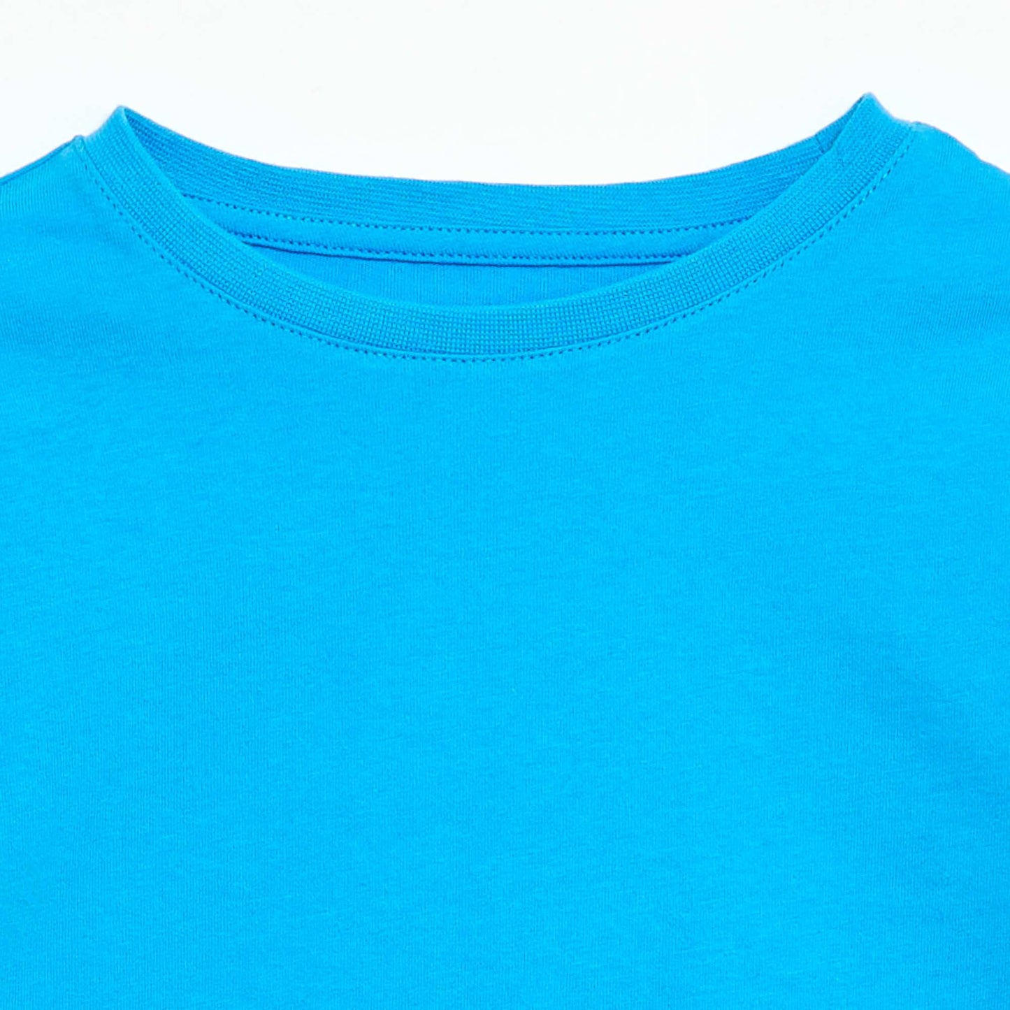 T-shirt en maille jersey uni BLEU