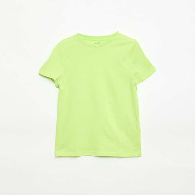 T-shirt en maille jersey uni VERT
