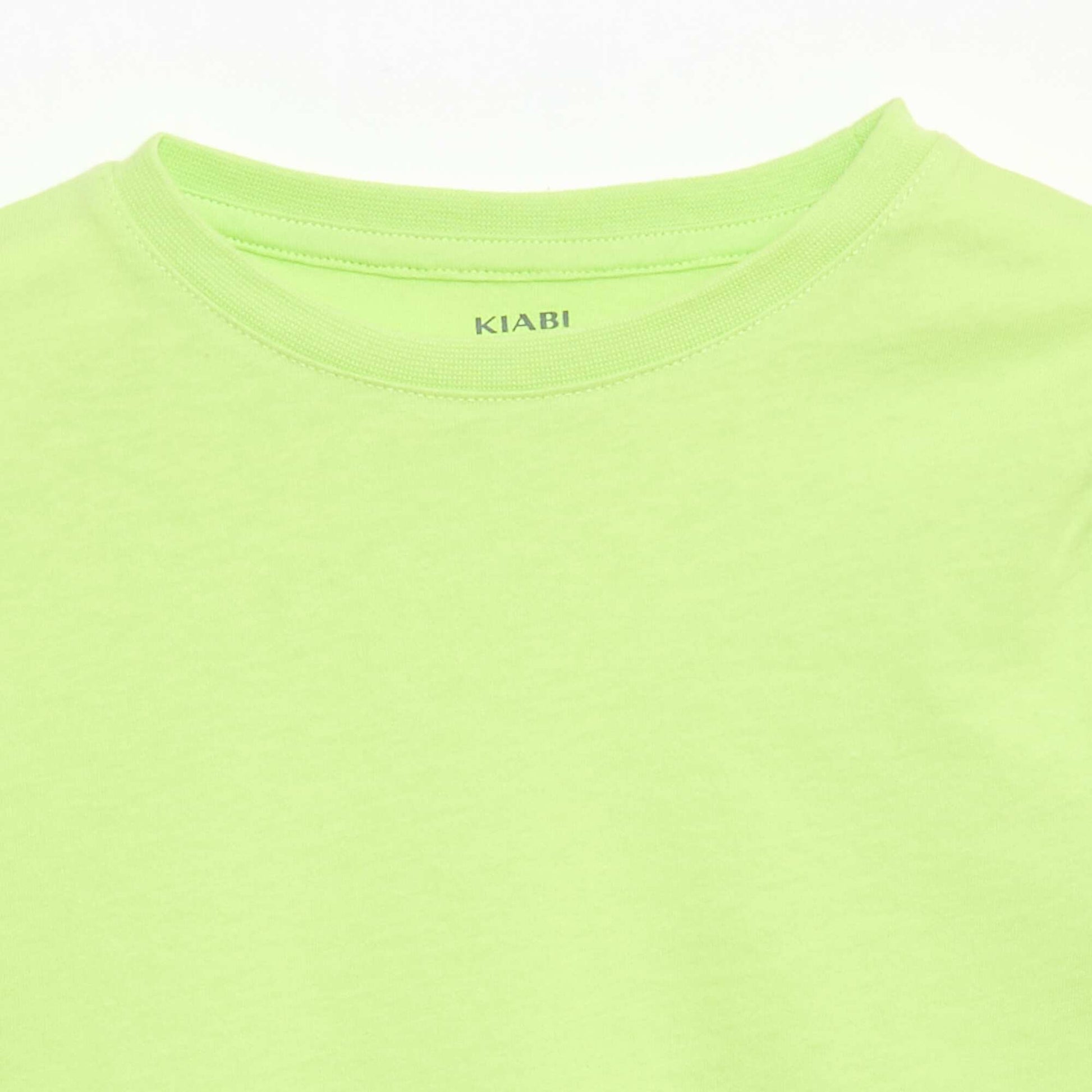 T-shirt en maille jersey uni VERT