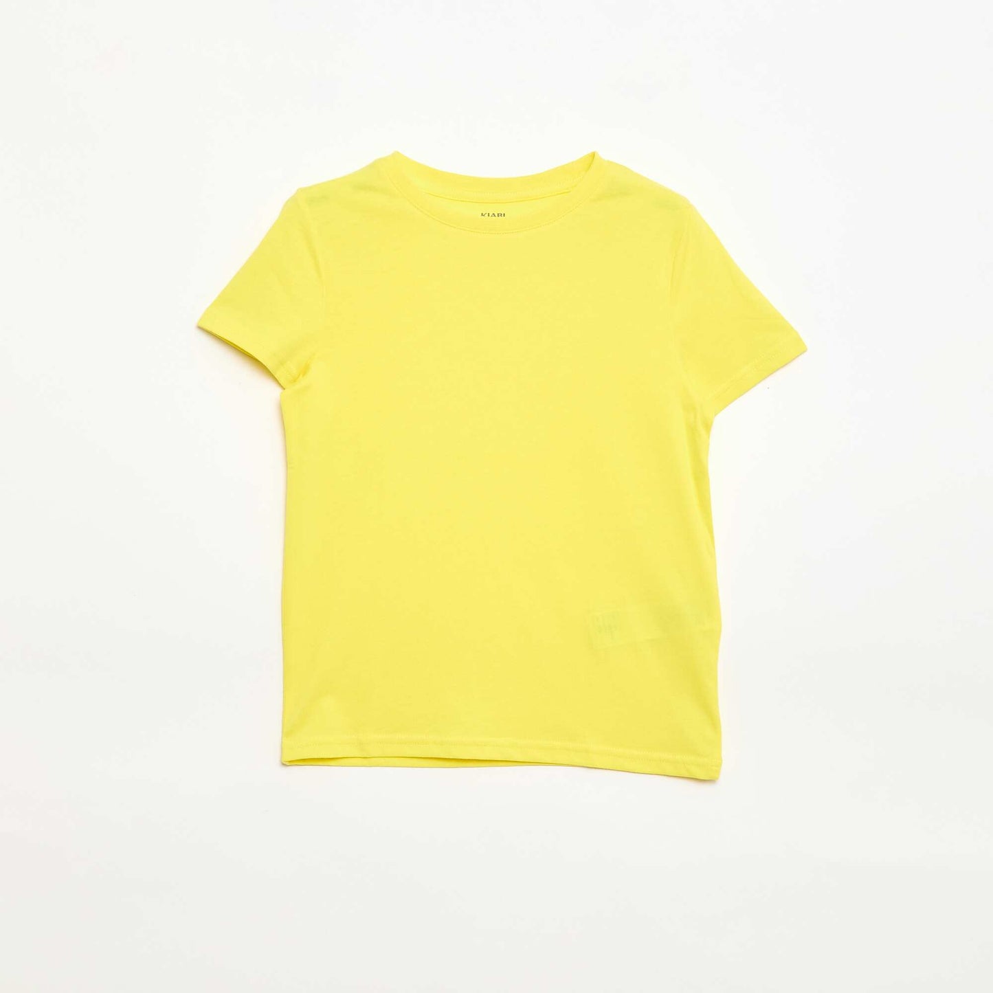 T-shirt en maille jersey uni JAUNE