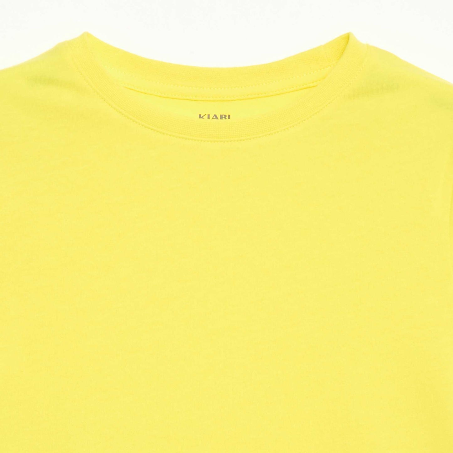 T-shirt en maille jersey uni JAUNE