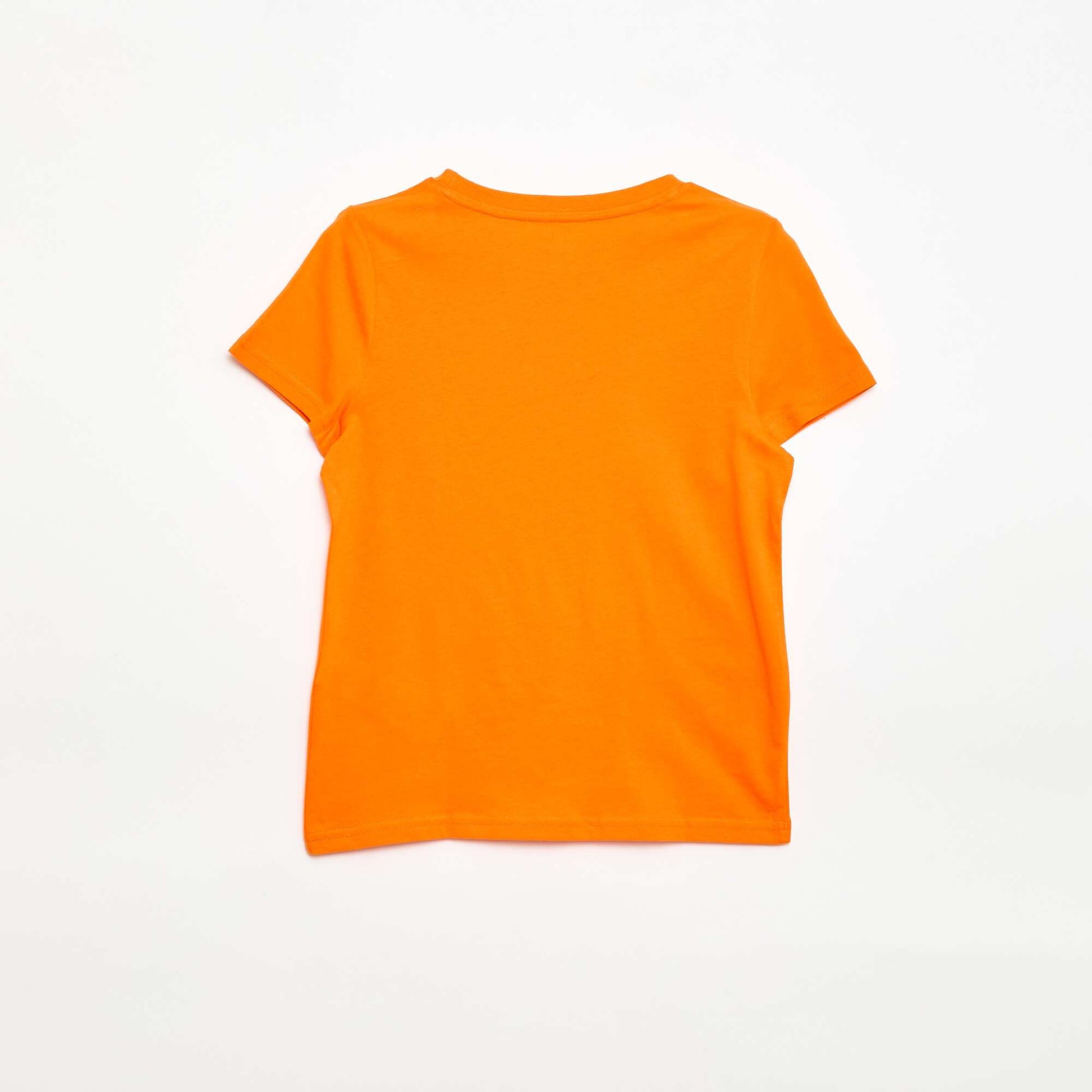 T-shirt en maille jersey uni ORANGE