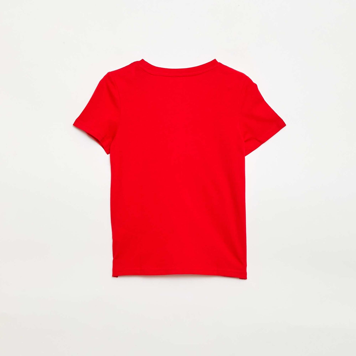 T-shirt en maille jersey uni ROUGE