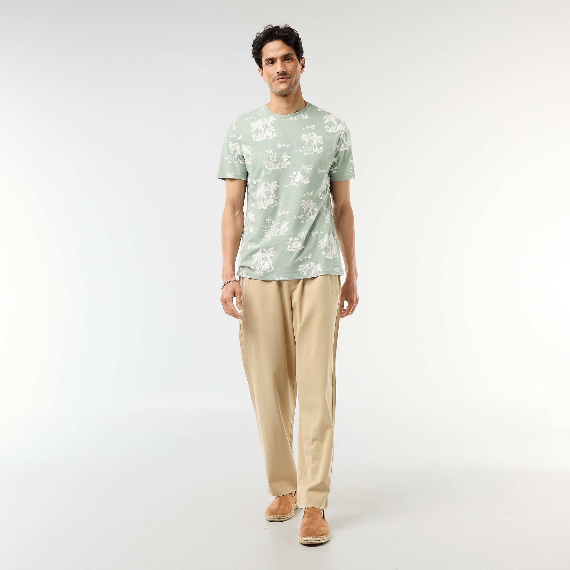 T-shirt imprimé fantaisie VERT