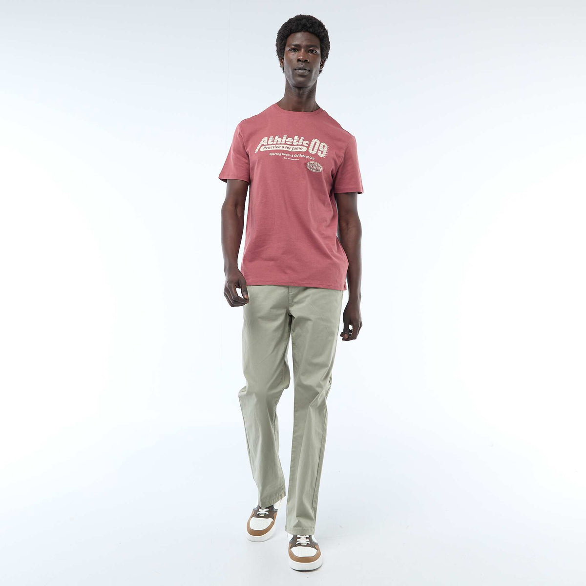 T-shirt imprimé fantaisie ROUGE