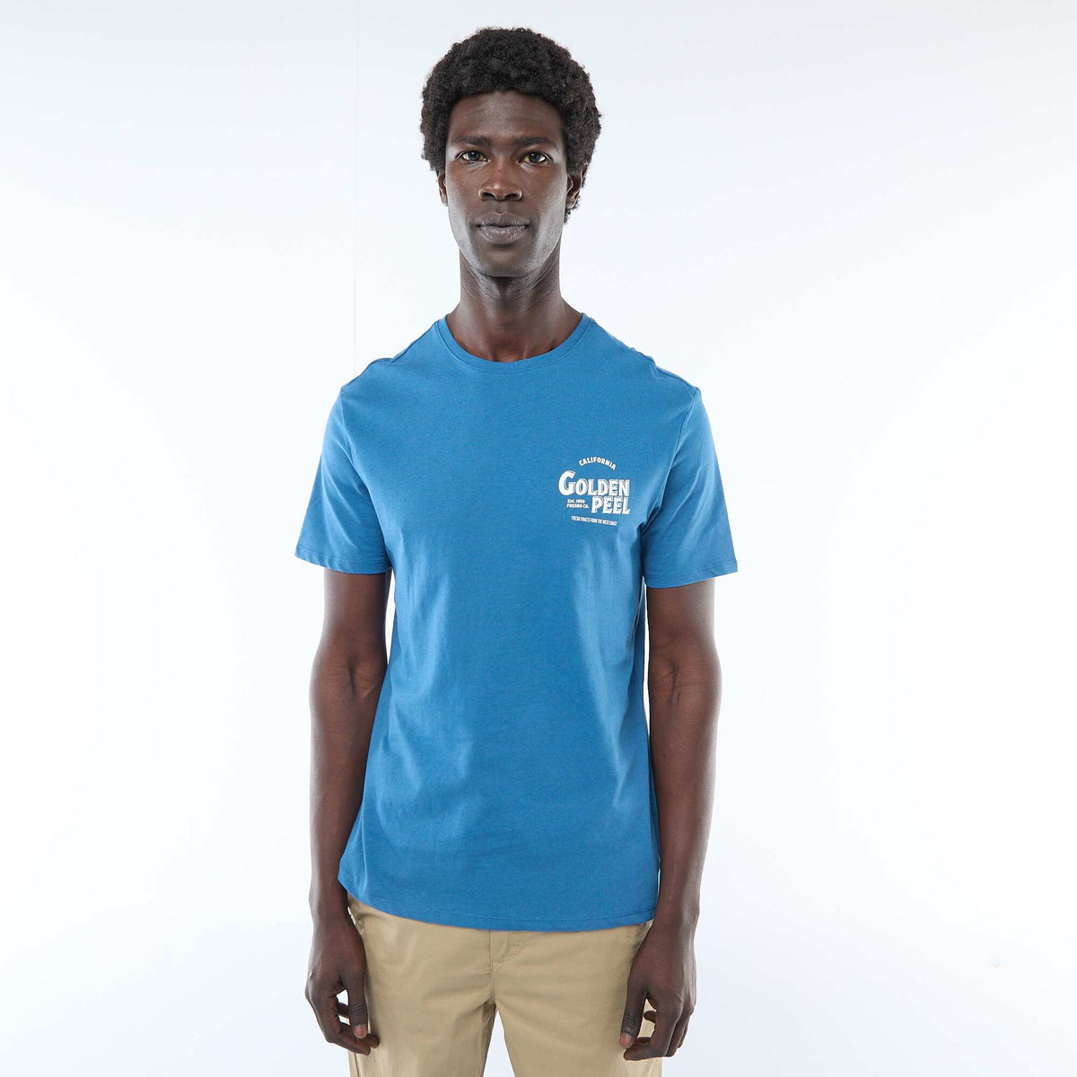 T-shirt imprimé fantaisie BLEU