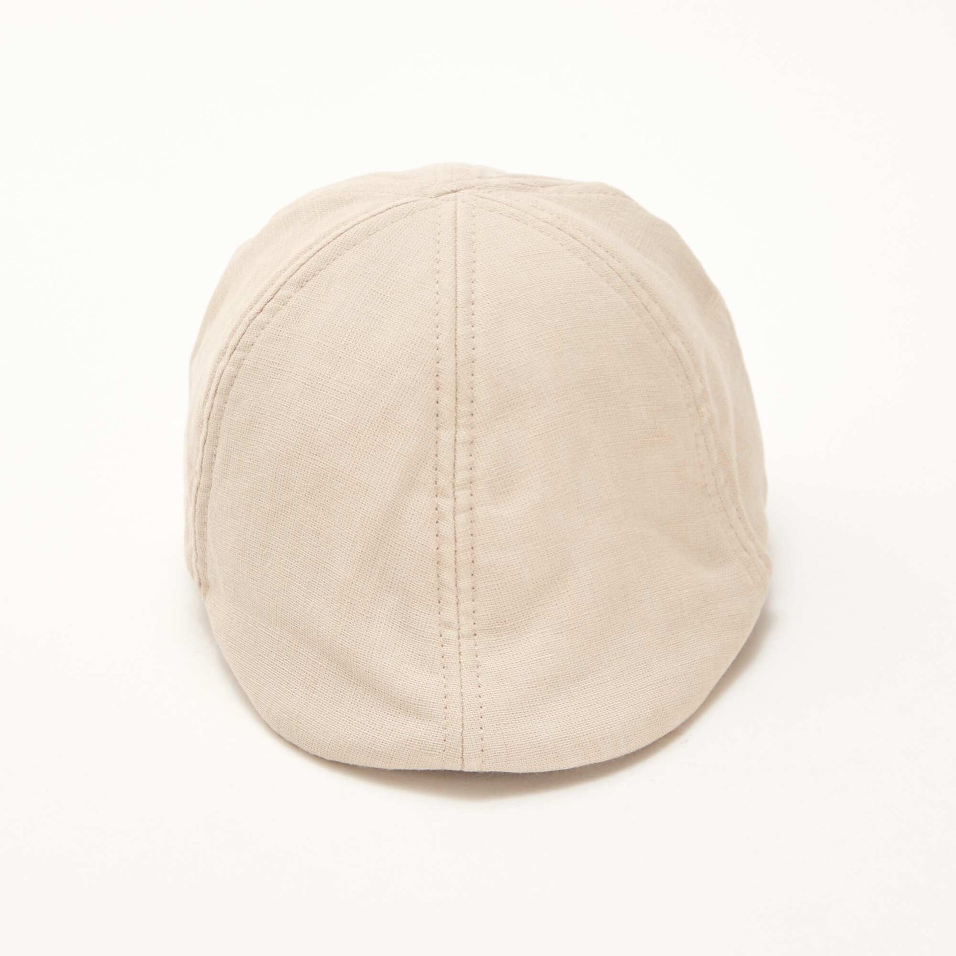 Casquette gavroche en lin BEIGE