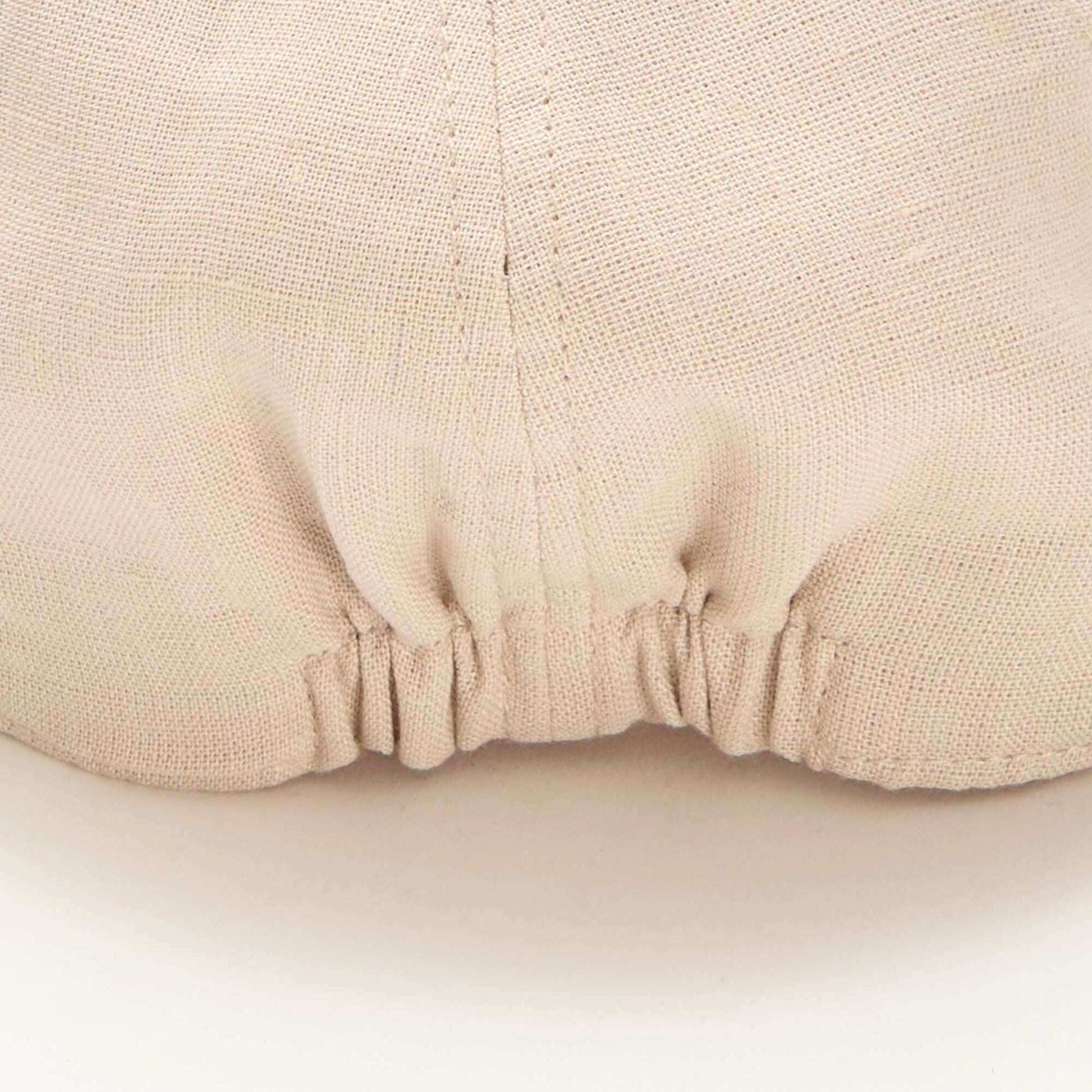 Casquette gavroche en lin BEIGE