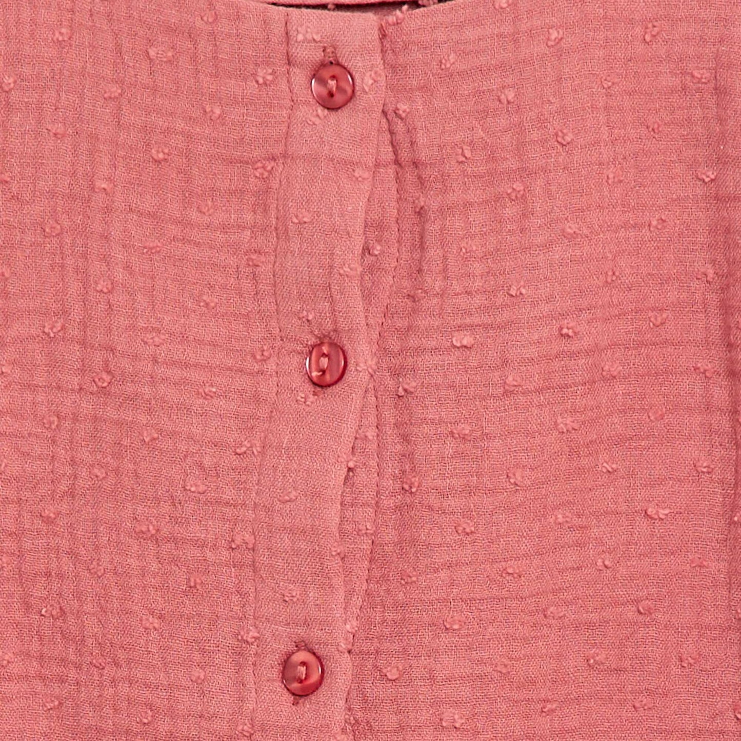 Chemisier sans manche en double gaze de coton ROSE