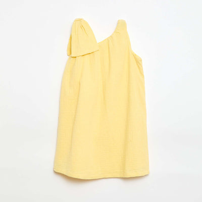 Robe corolle à bretelles unie JAUNE