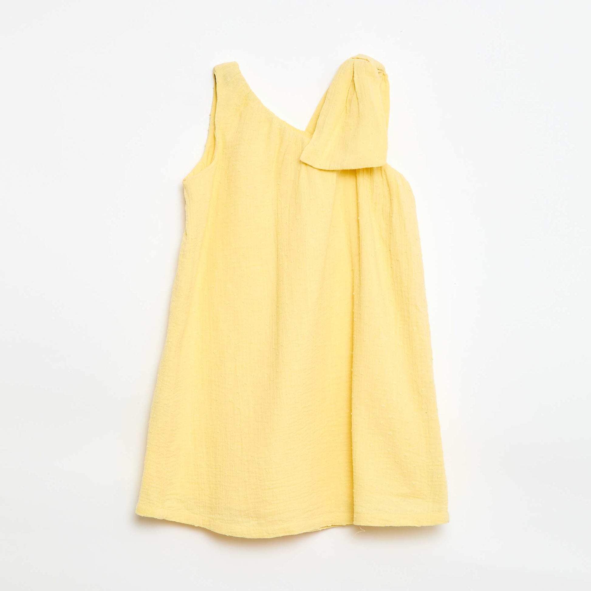 Robe corolle à bretelles unie JAUNE