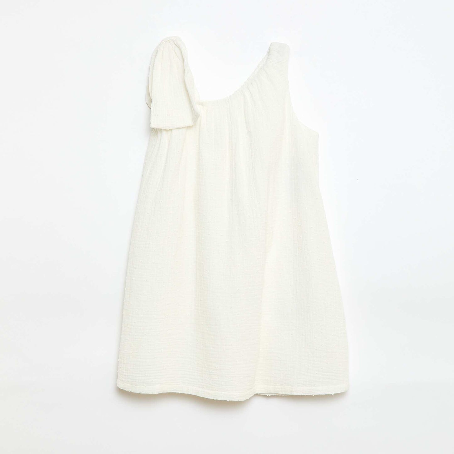 Robe corolle à bretelles unie BLANC