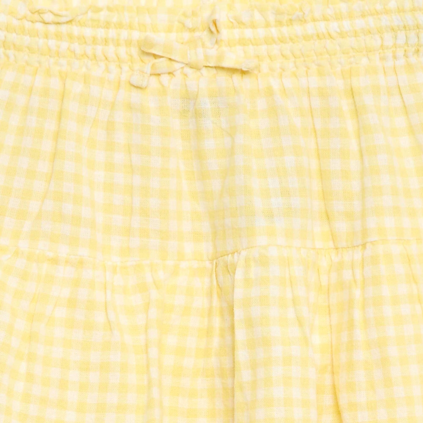 Jupe à volants vichy JAUNE