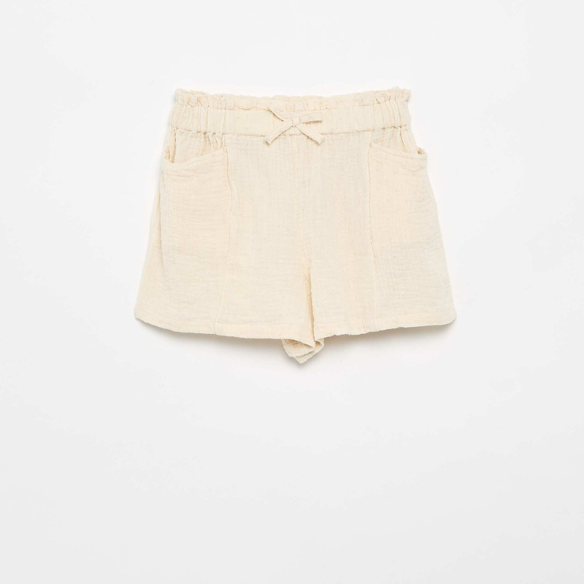 Short en canevas BLANC