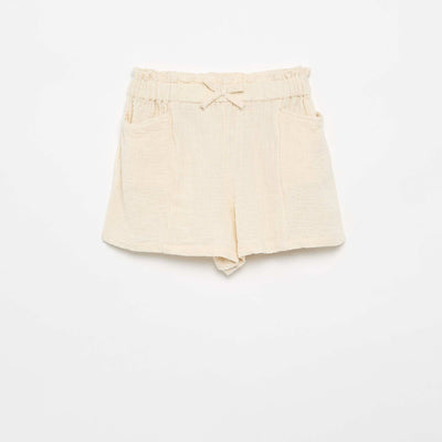 Short en canevas BLANC