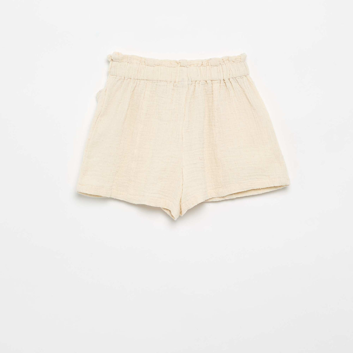 Short en canevas BLANC