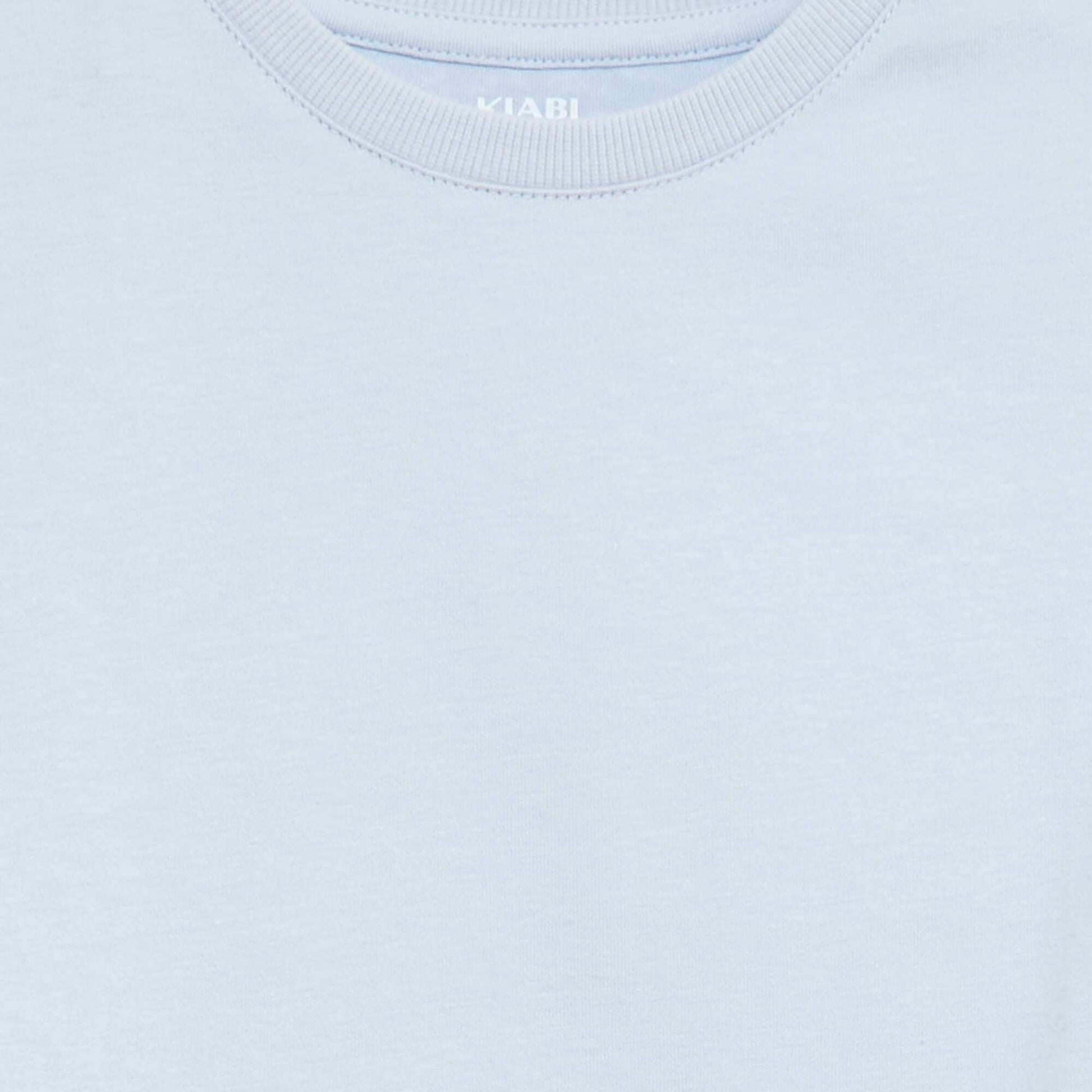 T-shirt en maille jersey manches courtes BLEU