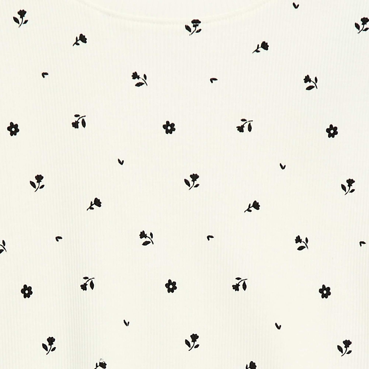 T-shirt côtelé à manches courtes volantées BEIGE