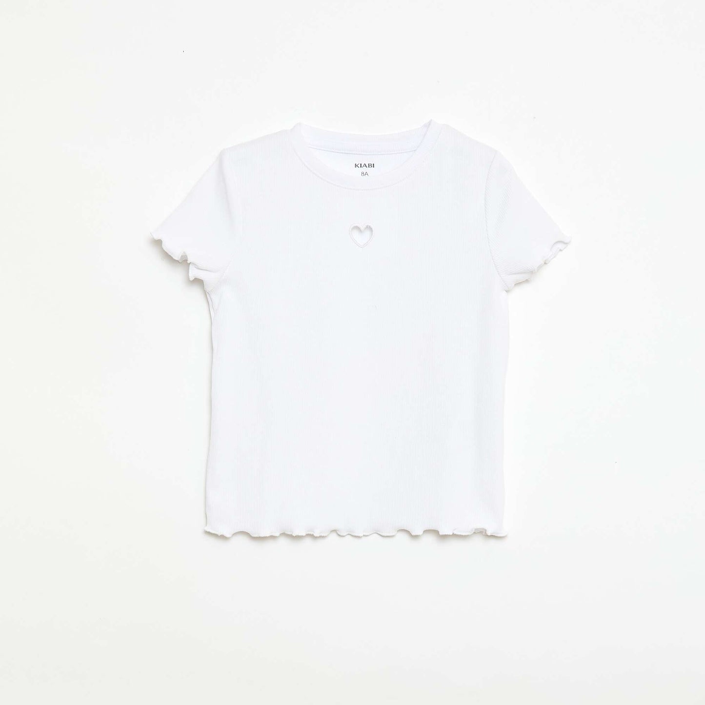 T-shirt à manches courtesavec forme ajourée BLANC