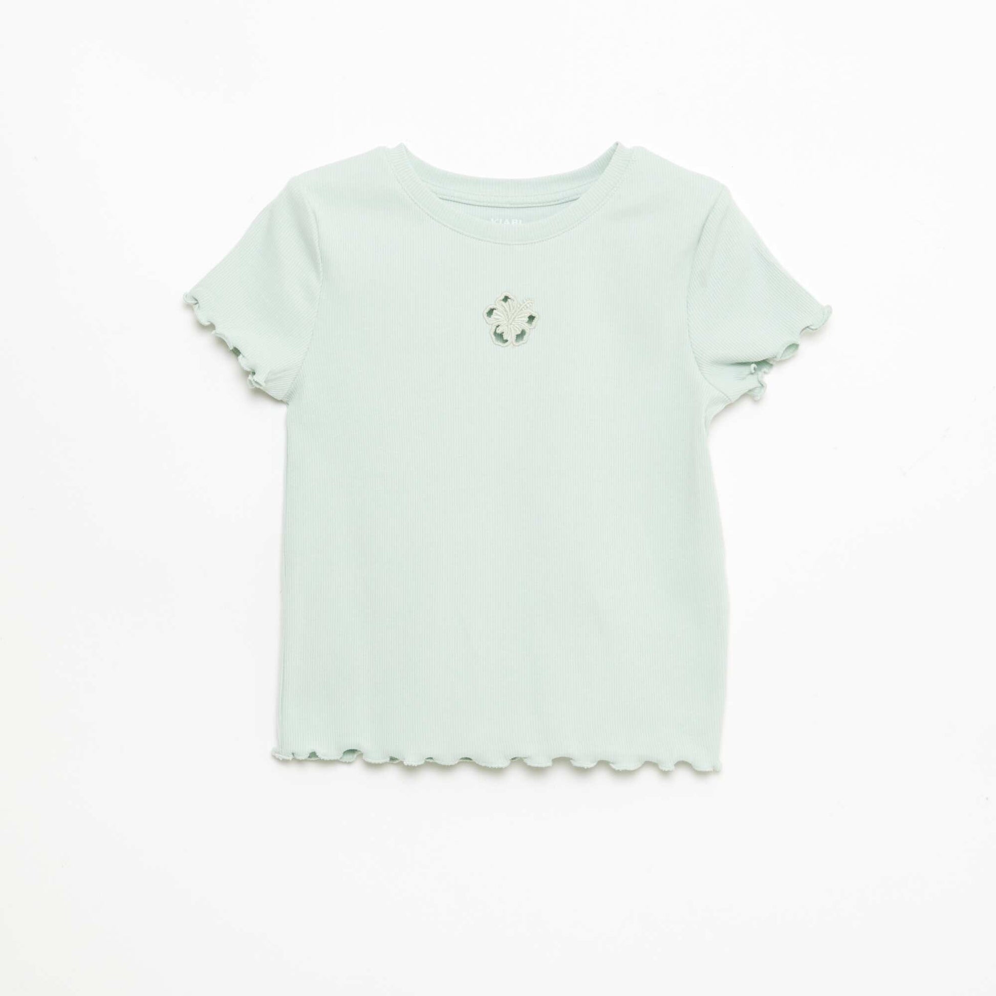 T-shirt à manches courtesavec forme ajourée VERT